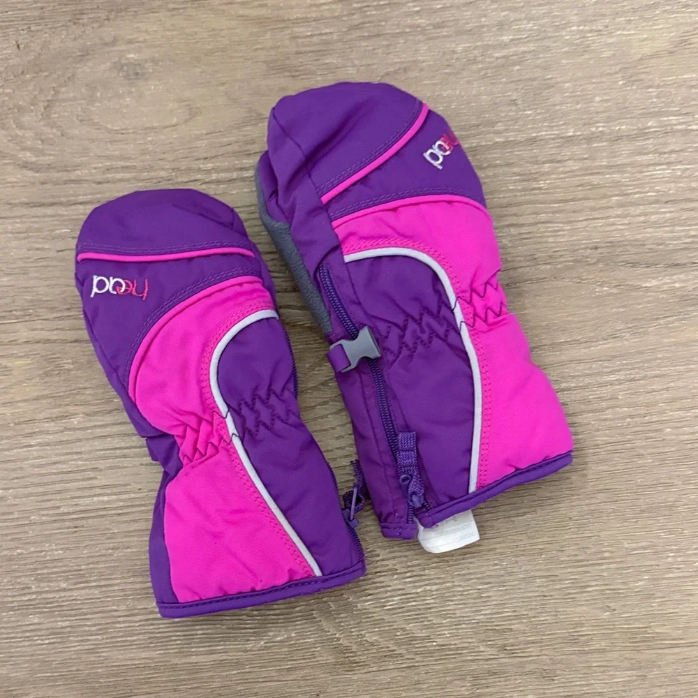 Head Kids Mittens in Purple and Pink